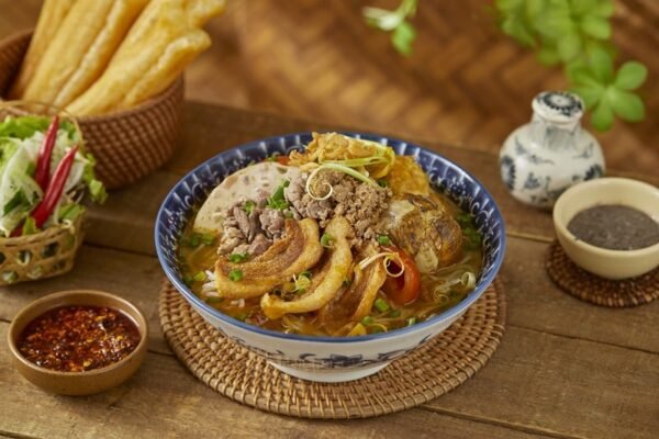 Bún riêu tóp mỡ full toping