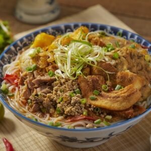 Bún riêu tóp mỡ đặc biệt